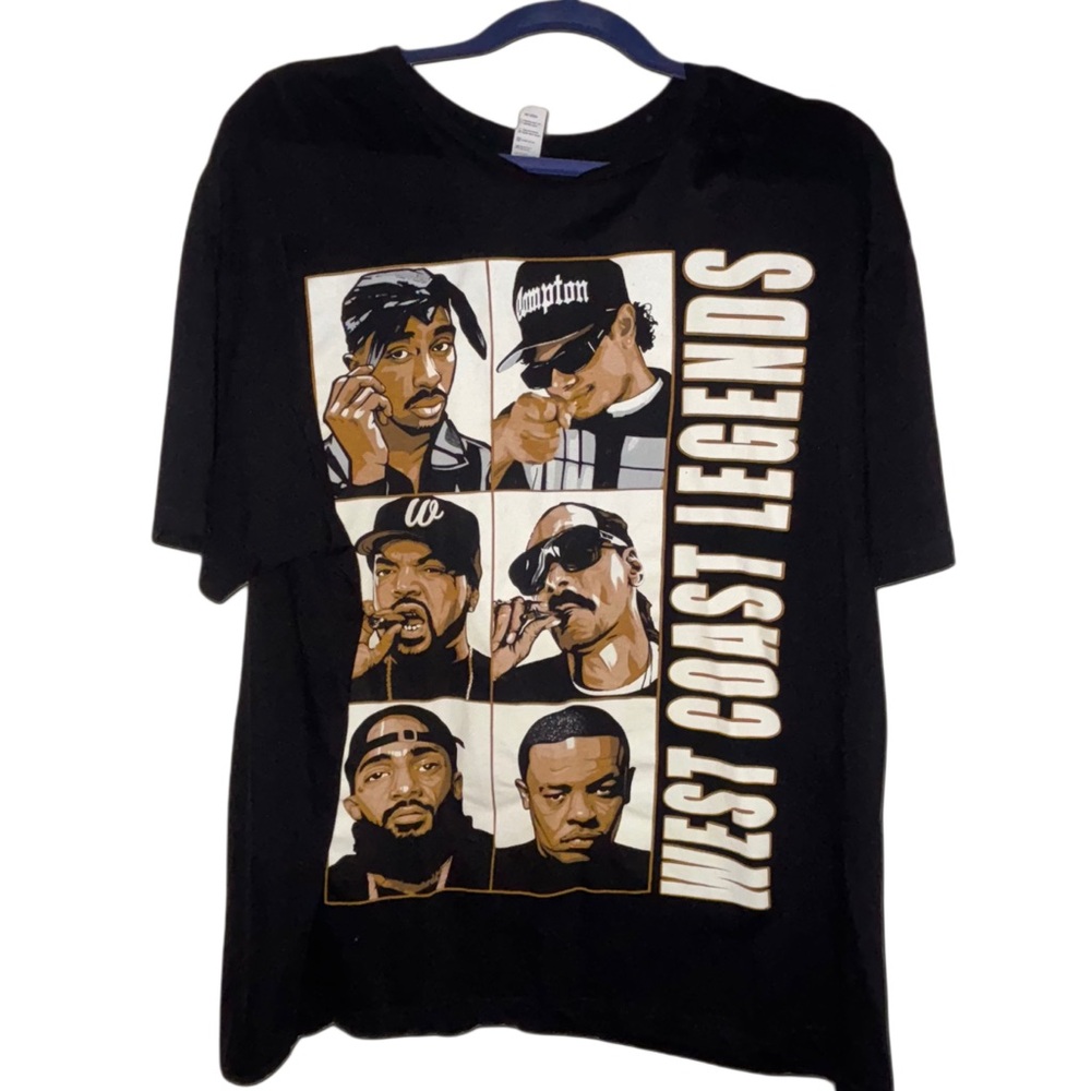 West Coast Legends Black Graphic T-Shirt